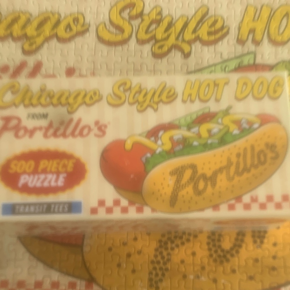 Puzzle by Transition Tees. 500ct. Chicago Style Hot Dog Portillas